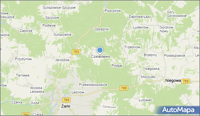 mapa Kolonia Trzemieszów, Kolonia Trzemieszów na mapie Targeo